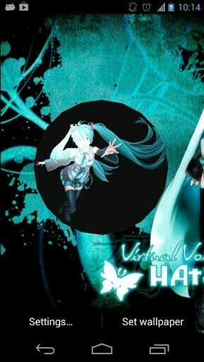 Hatsune Miku Logo To Your Phone 3d Live Wallpaper Is An