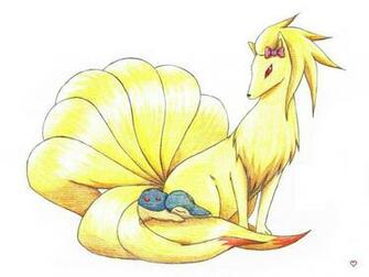Ninetales And Cyndaquil Pokemon Anime HD Wallpaper
