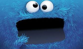 Blue Cartoon Character Weird Eyes Big Mouth Simply
