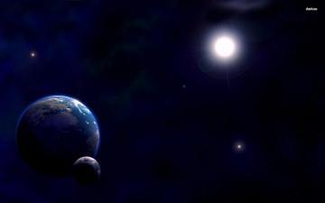 Earth Sun And Moon From Space Wallpaper Teahub Io