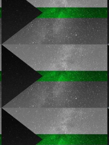 Demiromantic Galaxy Flag iPhone Case By Ash Tomb