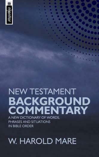 New Testament Background Commentary A Dictionary Of Words