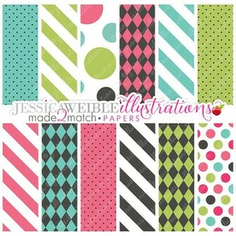 Made Match Tutu Tomboy Cute Digital Papers Commercial Use Ok