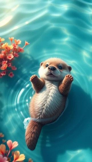 Baby Otter Wallpaper