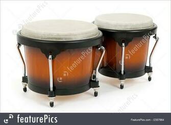 Bongos On White Background