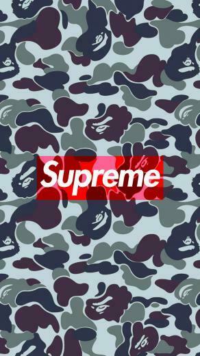 Supreme Camo iPhone Wallpaper
