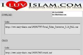Video For I Luv Islam Graphics Code Total