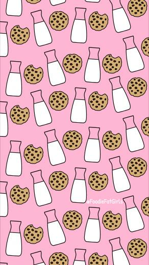 Cookies And Milk Phone Background Foodie Wallpaper