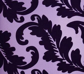 Ardassa Wallpaper A Purple Flock Damask With Shaded