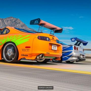 Brian S Toyota Supra Vs O Conner R34 Skyline Gt R Is A Digital