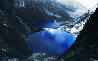 Solution Blue Mountain Lake Desktop Wallpaper