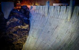Wallpaper Night Rock Dam Desert Las Vegas Nevada
