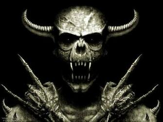 Satanic Skull Wallpaper Metal Graphic Arts Heavy