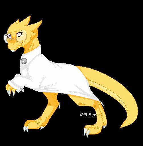 Alphys Doll Animated By Fi Senpai