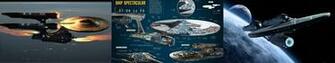 Three Monitor Background X Star Trek Sci Fi