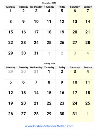 January Through December Calendar Wallpaper