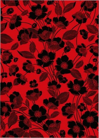 Background Wallpaper Vector Material Red And Black Lines Flower