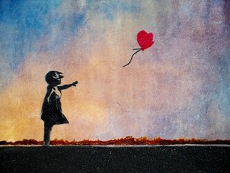Banksy Girl And Balloon By Picture Frame