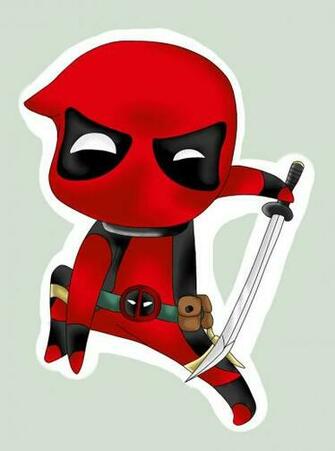 Chibi Deadpool By Blue Strawberryy