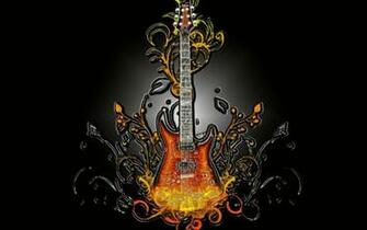 Pre Guitar On Fire Wallpaper