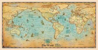 Wall Maps World Antique Style Map From