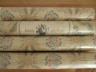 Rolls Louis Nichole Borden Needlework Sampler Pattern Wallpaper