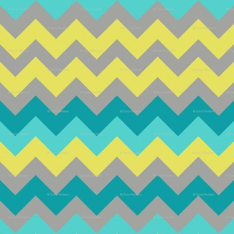 Yellow And Blue Chevron Background