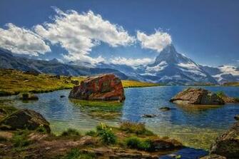 Coast Switzerland Mountains Zermatt Nature Wallpaper Background