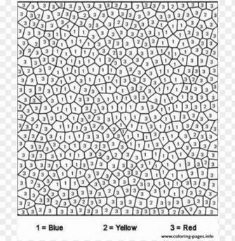 Difficult Color By Number Coloring S Png Image With