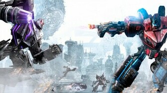 Megatron Vs Optimus Prime Transformers Fall Of Cybertron Wallpaper Res