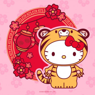 Hello Kitty On X Wishing You A Supercute Lunarnewyear