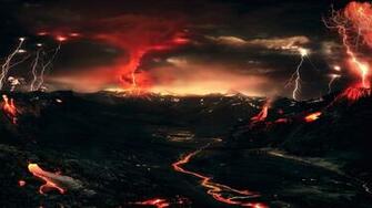 Volcanic Landscape HD Wallpaper Background Image