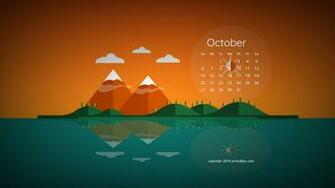 October Calendar Desktop Wallpaper