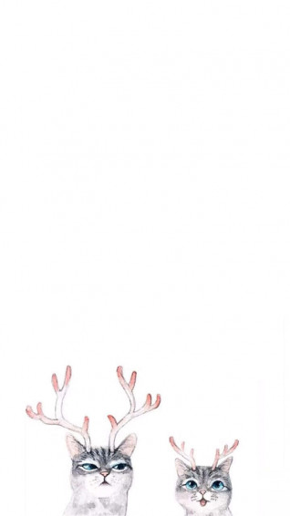 iPhone Simple Cute Antlers Wallpaper