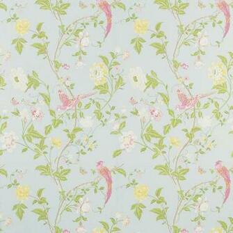 Home Decorating Wallpaper Summer Palace Duck Egg Floral