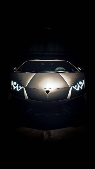 Matt Black Lambo iPhone Wallpaper HD