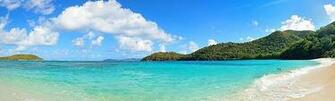 Virgin Islands Beach Panorama Wall Mural Self Adhesive Wallpaper By