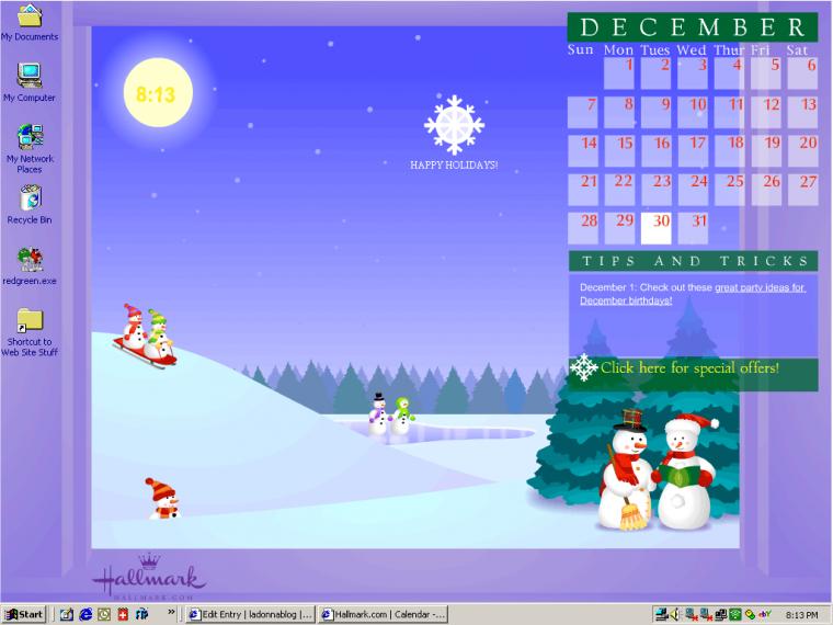 Hallmark Calendar Wallpaper