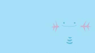 Quagsire Minimalism Blue Background Wallpaper Anime