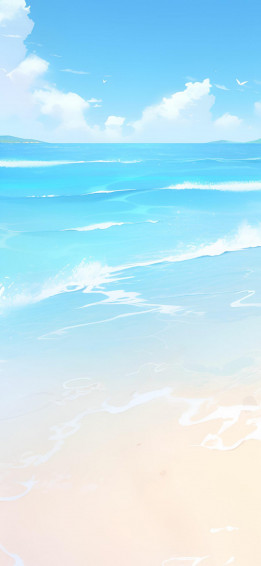 Soothing Waves Blue Sky Wallpaper Best Summer