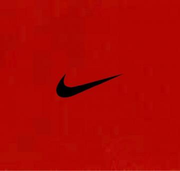 Red Nike Running App Logo Icon Design Dark