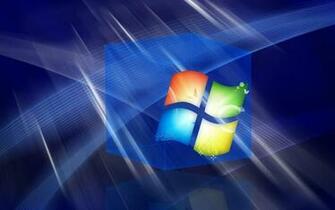 HD 3d Blue Windows Cube Desktop Background Wide