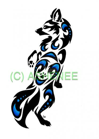 Tribal Wolf Wallpaper Shadukha
