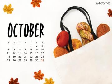 October Calendar Wallpaper Wecrochet Staff