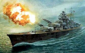 German Battleship Bismarck HD Wallpaper Background