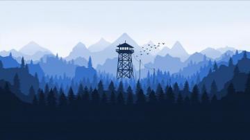 4k I Remade The Fire Watch Wallpaper In Inkscape But With A Blue