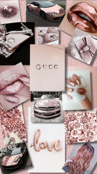 Gucci Rose Gold Aesthetic Wallpaper On