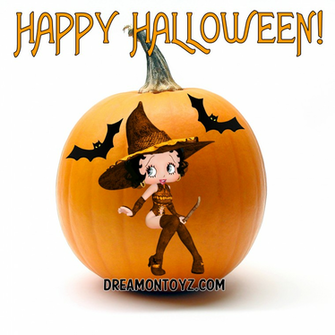 Betty Boop Pictures Archive Halloween Pumpkin Greetings