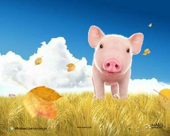 Painting A Girl And Her Puppy Littly Baby Pig On Farm Wallpaper