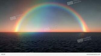 Rainbow Ocean Sunset Stock Video Footage